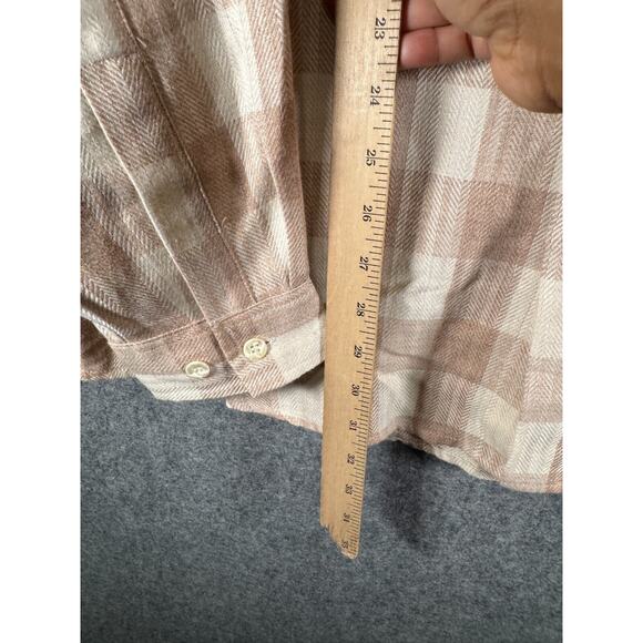 maurio designed in australia Shirt Women Large Pink Plaid flannel Relax Oversize - Picture 6 of 8